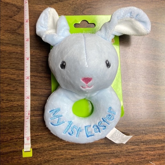 NWT My 1st Easter Bunny Blue Rattle - Picture 3 of 3